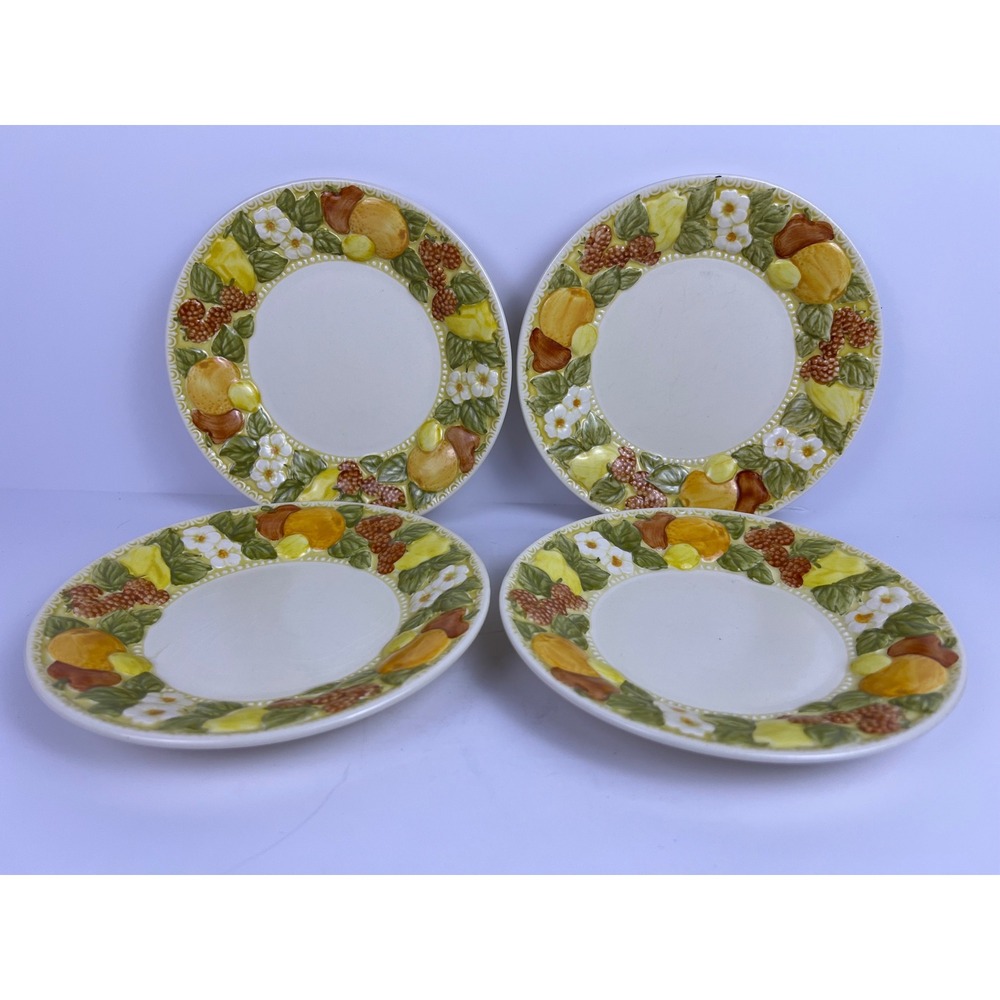 Vintage Della Robbia‎ Metlox Poppytrail Vernon Ware 6.5" Dessert Plates Set of 4